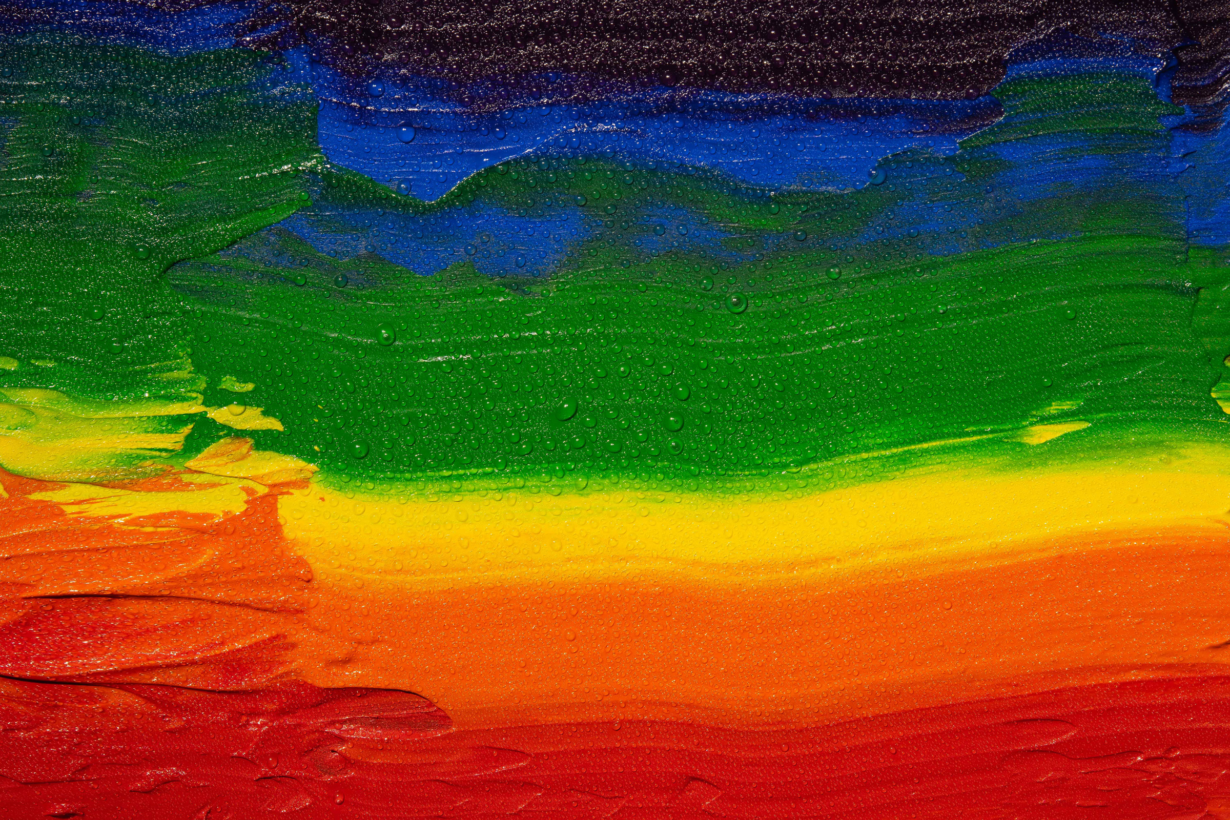 Close-up of Art with Rainbow Colors